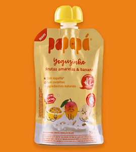 Papinha Papapá Iogurte, Frutas Amarelas e Banana - Papapá