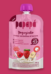 Papinha Papapá Iogurte, Fruta Vermelhas e Banana - Papapá