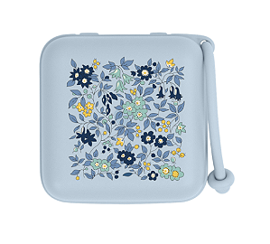 Porta Chupeta Caixa de Plástico Liberty Azul Claro Bibs