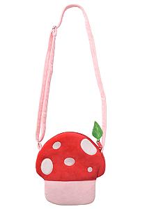 Bolsa Metoo Plush Cogumelo Alça Tiracolo