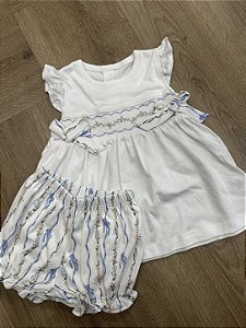 Vestido + Calcinha Pima - Azul Claro Tam M