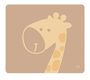 JOGO AMERICANO EM SILICONE GIRAFA LOLA - AMARELO MANTEIGA