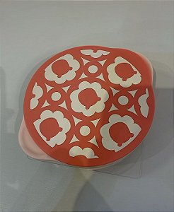 TIGELA COM SUCÇÃO E TAMPA LEÃO CORAL MARCUS - VERMELHO