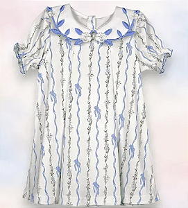 Vestido de Algodão Pima Margarida Floral