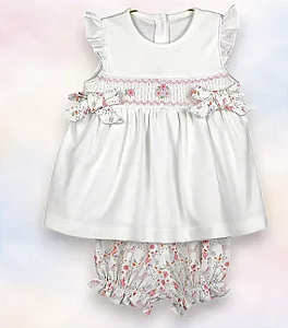 Vestido Laço Smock Três Margaridas