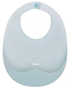 KIT 2 BABADORES EM SILICONE COM PEGA-MIGALHA AZUL BUBA