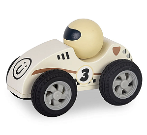 Brinquedo de Madeira Carrinho de Fricção Off White