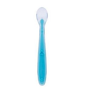 Colher de Silicone Baby Azul - Buba