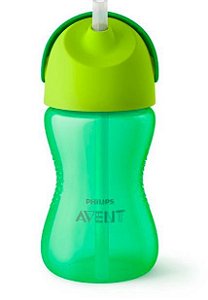 Copo com Canudo Mighty Grip 296Ml Verde - Munchkin - TotalBaby Store