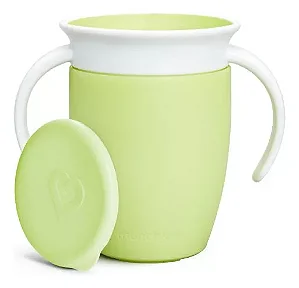 Copo 360 com Alça e Tampa Verde 207 ml - Munchkin