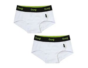 Kit de 2 Cuecas Slip Branco - Tam M (4 - 6 anos)