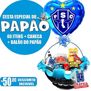 Cesta do Paysandu 40 Itens + Balão + Caneca