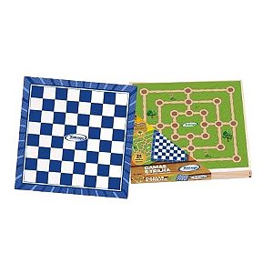 Jogo De Damas e Ludo - 60210 - Xalingo - Real Brinquedos