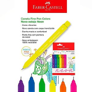 Caneta Fine Pen Colors Neon C/6 Unid