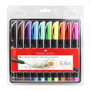 Caneta Brush Pen Supersoft 10 Cores | Faber-Castell