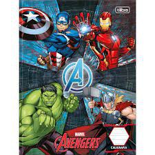 Caderno CD 1x1 Costurado Caligrafia Avengers 40f Tilibra