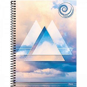 Caderno capa dura espiral 1/1 96F quatro elementos Foroni