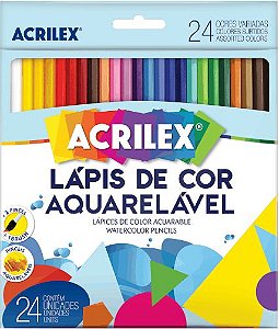 Lápis de cor aquarelável C/24 Acrilex - Loja MP