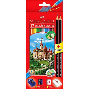 Lapis de cor C/12 kitescolar Faber