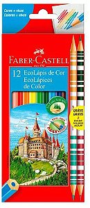 Lápis de cor bicolor C/12+2 Faber