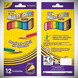 Lápis de cor C/12 multicolor