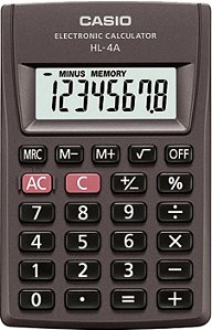 Calculadora de 8 dígitos HL-4A preta Casio