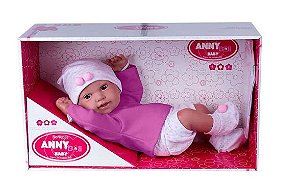 Boneca Reborn Anny Doll Baby Marinheiro - 2501 COTIPLAS