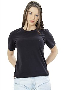 Camiseta básica  fahalo feminina  preta