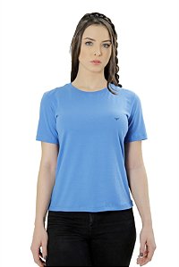 Camiseta básica  fahalo feminina  Azul