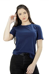 Camiseta básica fahalo feminina marinho