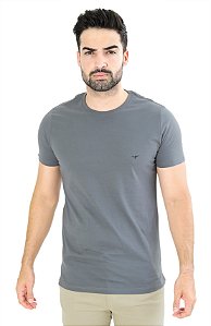Camiseta minimalista fahalo Cinza