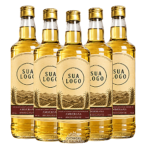 KIT CACHAÇA PERSONALIZADA RÓTULO LOGO 700ML 12 UNIDADES