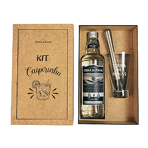 KIT CAIPIRINHA TERRA DE MINAS PRATA + COPO DRINK + MACERADOR