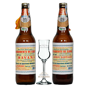 KIT CACHAÇA HAVANA + ANISIO SANTIAGO + 1 TAÇA EXCLUSIVA