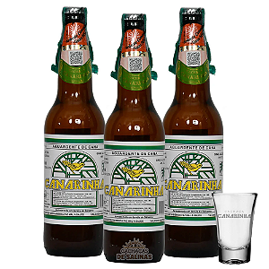 COMBO 3 CACHAÇA CANARINHA + 1 COPO BRINDE
