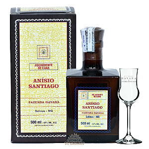 KIT CACHAÇA ANISIO SANTIAGO EDIÇÃO ESPECIAL 80 ANOS + TAÇA EXCLUSIVA