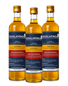 COMBO 3 GARRAFAS TADALAPINGA ORIGINAL CACHAÇA COM BARU E MEL 500ML
