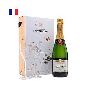 Champagne Taittinger Brut 750ml+ 02 Taças