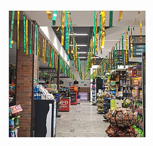 Varal de Fitas Copa do Mundo Verde e Amarelo 500 Metros.