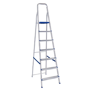 Escada 7 Degraus Alumínio Doméstica Mor