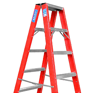 Escada Fibra Pintor 05 Degraus - 1,50m Alulev