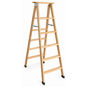 Escada de Madeira Americana 12 Degraus 3,00m Profissional Elite Escadas