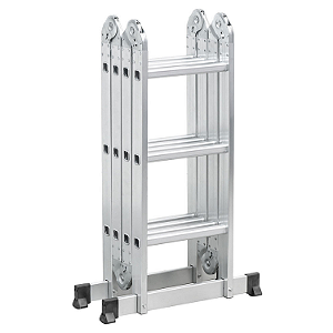 Escada Articulada Multifuncional 4x3 12 Degraus em Alumínio Reisam