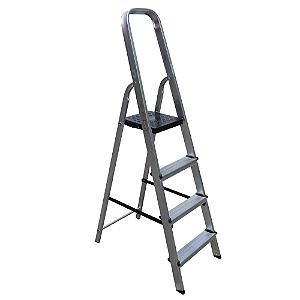 Escada 4 Degraus Alumínio Doméstica PRO Botafogo