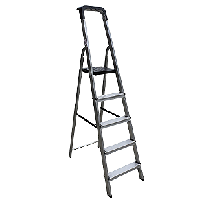 Escada 5 Degraus Alumínio Doméstica PRO Botafogo
