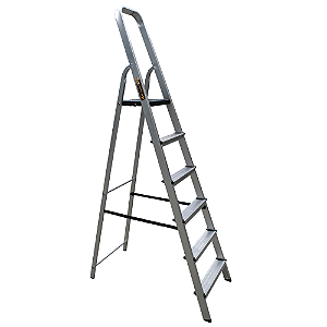 Escada 6 Degraus Alumínio Doméstica PRO Botafogo