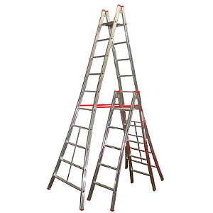Escada Alumínio Pintor 17 Degraus - 5,40m Alulev