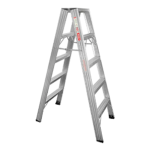 Escada de Alumínio Pintor Comercial 04 Degraus Sem Alça - 1,20m Alulev