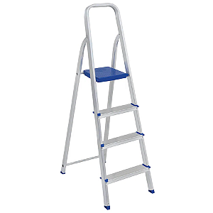 Escada 4 Degraus Alumínio Doméstica Mor