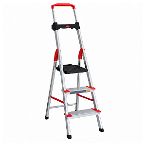 Escada 3 Degraus Alumínio Doméstica Comfort Alumasa